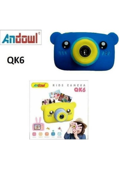 Andowl Φωτογραφική Μηχανή QK6 Bear 10MP Μπλε με Οθόνη 2" για Παιδιά