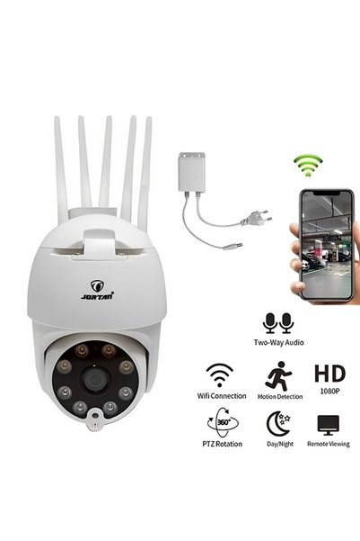Jortan Κάμερα Παρακολούθησης JT-8173QJ Wi-Fi IP66 Αδιάβροχη 1080p Περιστρεφόμενη