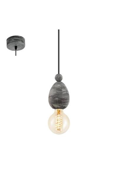 Eglo Lustră Pendul Avoltri 49378 – E27, Design Modern, Gri, 110 cm