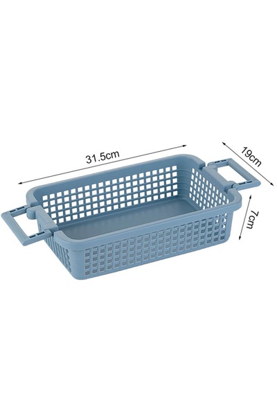 ZODIACOOL Cutie depozitare fără capac, cu 2 mânere reglabile, plastic albastr...