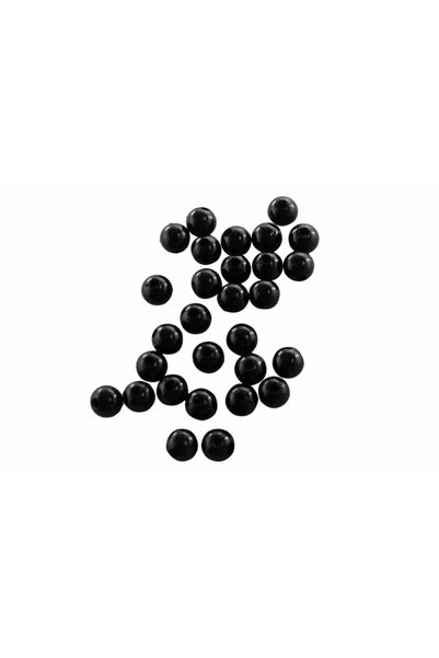 Prestij Boncuk Black Plastic Pearl 12 mm 100 Grams