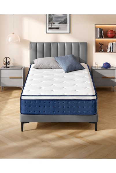 VASAGLE Saltea 90x200 cm cu arcuri individuale pentru reducerea transferului ...