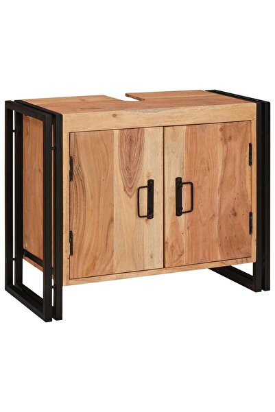 vidaxl Dulap de chiuvetă Maro 71 x 33 x 58 cm Lemn Solid de Acacia