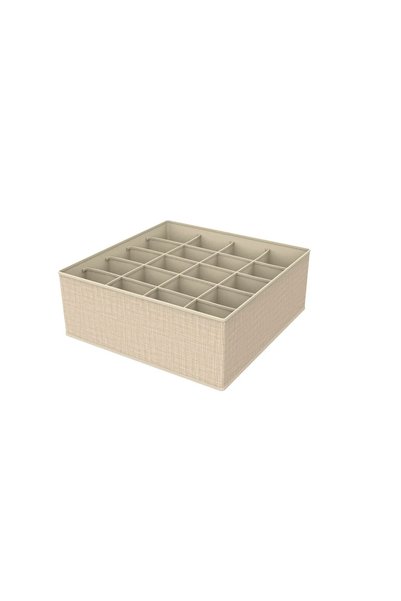 OEM Υφασμάτινο Organizer συρταριών ρούχων μπεζ mε 20 θέσεις 32x32x12 εκ. Tpst...