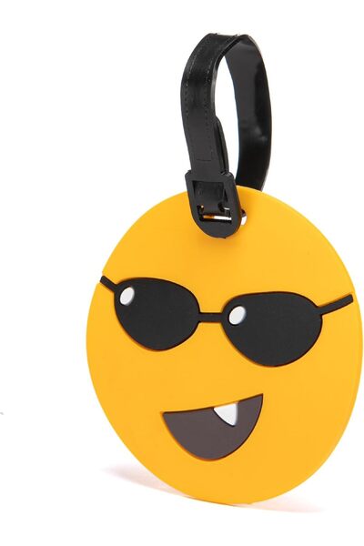 Tom Cruiser Emoji Rubber Luggage Tag, High-Visibility 3D Travel ID Tag with F...