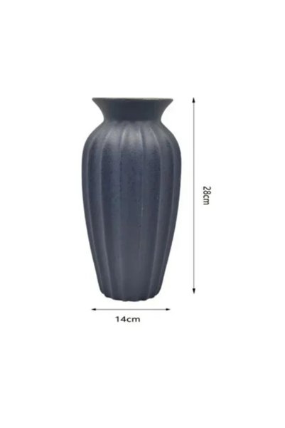 OEM Επιτραπέζιο διακοσμητικό βάζο 28x14 εκ. 80200 σε μπλε χρώμα