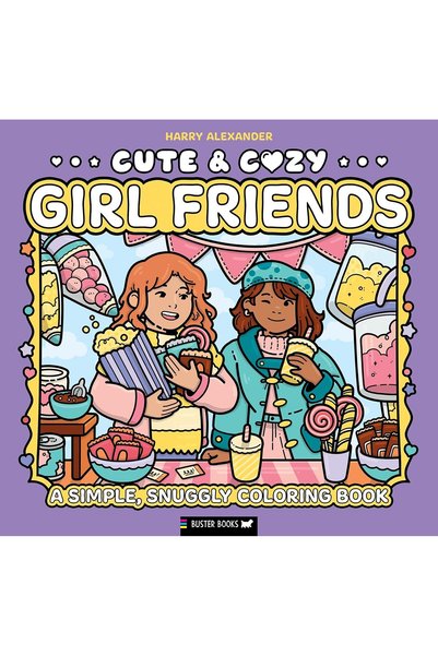 Generic Cute & Cozy: Girl Friends: A Simple, Snuggly Coloring Book: 3