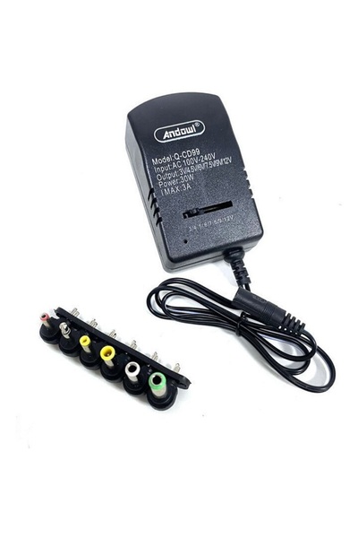 Andowl Τροφοδοτικό Universal Q-CD99 3-12V 3A 30W Ρυθμιζόμενο με 6 Βύσματα
