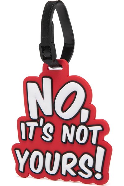 Tom Cruiser 3D Rubber Luggage Tag 'NO, IT'S NOT YOURS!', Flexible Weatherproo...