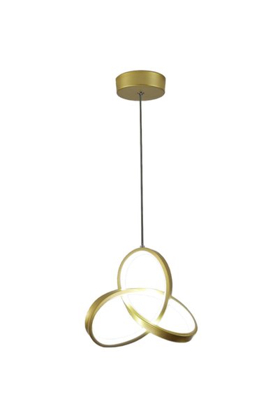 POWERTECH LED φωτιστικό οροφής HLL-0122, 15W, 4000K, Φ22cm x 1m, χρυσό