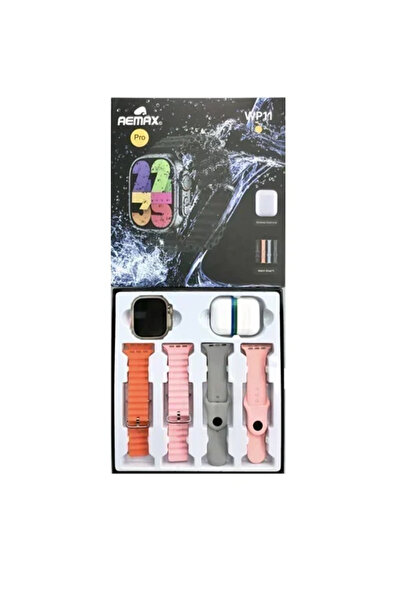 Remax Smartwatch με Ασύρματα Ακουστικά και 4 Διακοσμητικά Λουριά WP11
