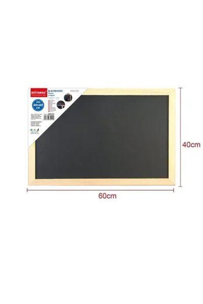 OEM Ξύλινος πίνακας κιμωλίας 40x60 εκ. MO008 σε μαύρο χρώμα