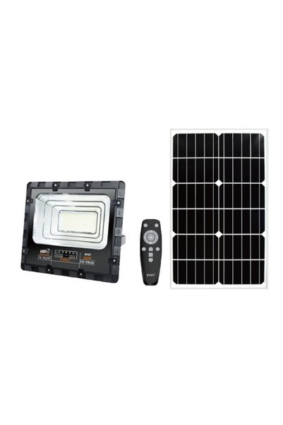 OEM Ηλιακός Προβολέας 120W IP67 με Τηλεχειριστήριο, Μαύρος, Στεγανός