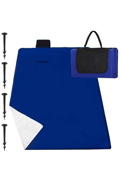MyOfficeShop Pătură de picnic sau plajă, cu folie izolatoare și mâner, 135x15...