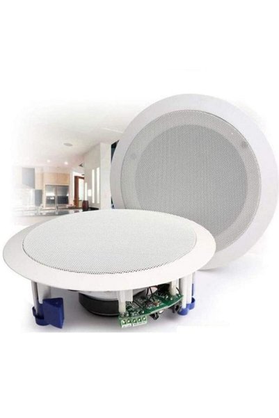 OEM Αυτοενισχυόμενα Ηχεία Οροφής P8055 20W Bluetooth Ζεύγος Λευκό
