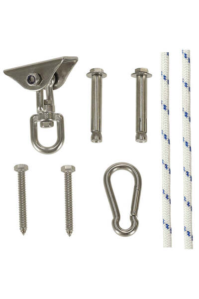 MyOfficeShop Set de montaj pentru hamac sau leagăn – suport de tavan, frânghi...