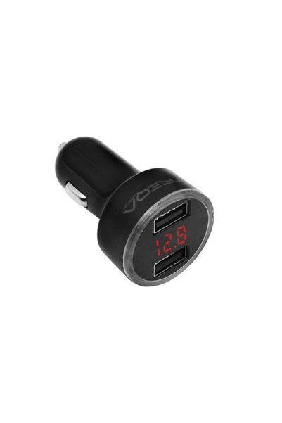 Treqa Φορτιστής αναπτήρα αυτοκινήτου CS-321 3.1A με βολτόμετρο 12V-24V, 2x US...
