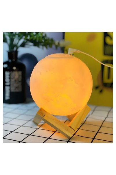 OEM Umidificator de aer 4-în-1 în formă de lună, 880 ml, 2W, aromaterapie, io...