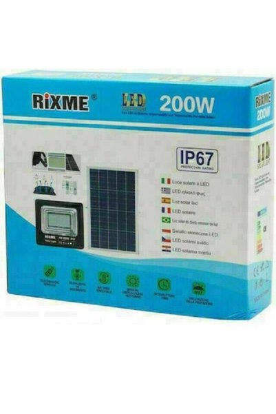 OEM Ηλιακός Προβολέας LED 200W IP67 με Τηλεχειριστήριο & Χρονοδιακόπτη