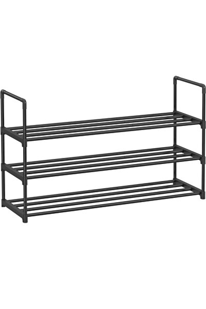 SONGMICS Raft de pantofi cu 3 niveluri, structură metalică, pentru 12-15 pere...