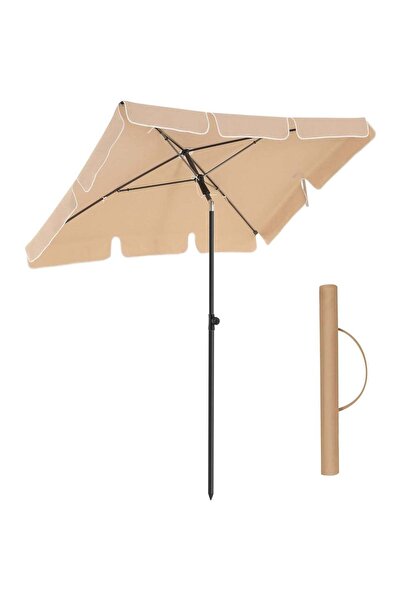 SONGMICS Umbrelă de terasă, grădină sau plajă, cu înclinare în 2 direcții, pr...