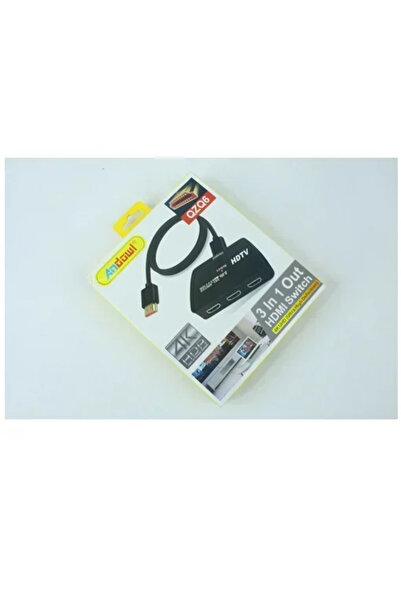 Andowl Συσκευή 3 σε 1 Out HDMI Switch QZQ6 σε μαύρο χρώμα