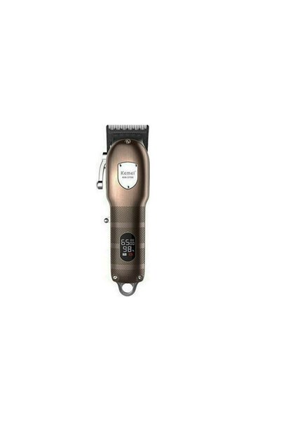 Kemei Κουρευτική Μηχανή KM-3706 Χάλκινη, Επαναφορτιζόμενη, 300' Λειτουργία