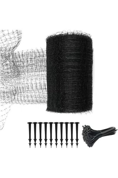 AGREON Strong Fence & Bird Netting 2.1x30m with 50 Cable Ties and 10 shaped s...