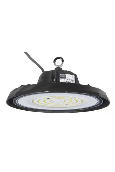 POWERTECH LED φωτιστικό καμπάνα PT-1531, 100W, 6500K, Φ30x11cm, IP65, μαύρο