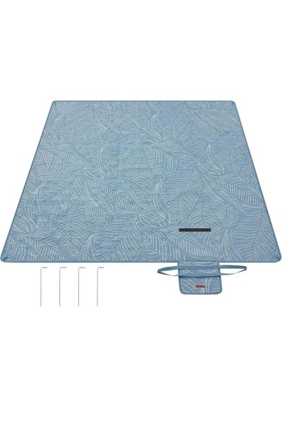 SONGMICS Pătură de picnic impermeabilă 200x200 cm, cu ancoraje de fixare, pli...