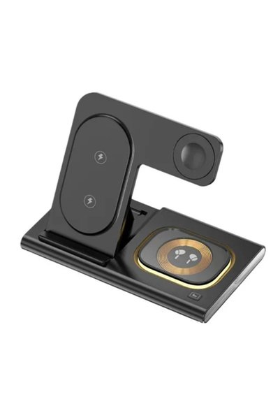 Andowl Βάση ασύρματης φόρτισης 4 σε 1 20W Q-A80 σε μαύρο χρώμα