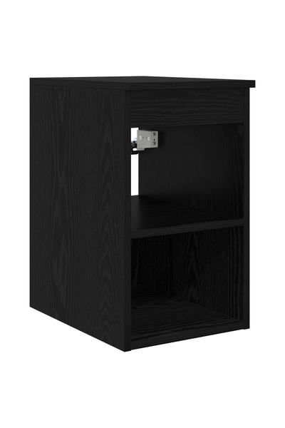 vidaxl Dulap de Baie Între Stejar Negru 30 x 35 x 50 cm Lemn prelucrat