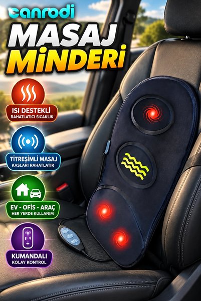 canrodi Heat Assisted Vibrating Massage Cushion – Remote Controlled for Home ...