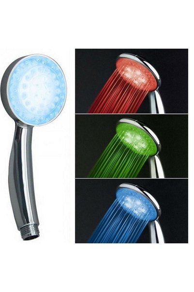 OEM Τηλέφωνο ντους LED με αλλαγή χρώματος θερμοκρασίας GL-31007 χωρίς μπαταρίες