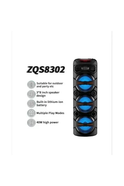 OEM Φορητό σύστημα Karaoke ZQS-8302 με LED φωτισμό