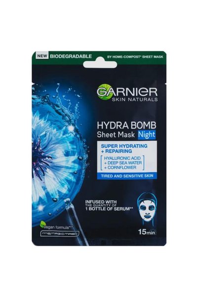 Garnier Masca Servetel Hidratare Intensa si Reparare cu Extract de Albastrele...