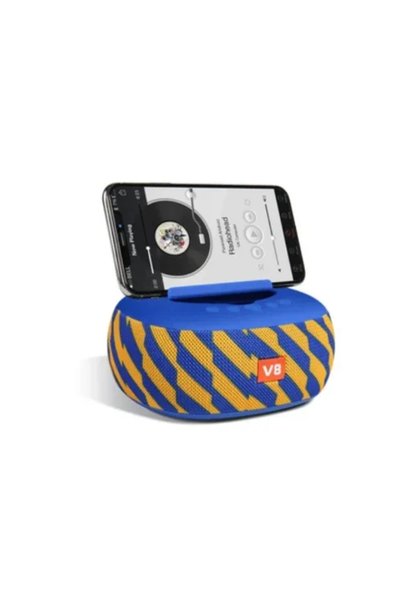 OEM Ασύρματο φορητό ηχείο Bluetooth 8W με ραδιόφωνο μπλε/Κίτρινο V8
