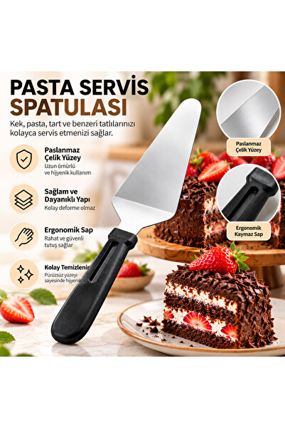 Lilasso Home 2-Piece Cake Spatula Set - Cake Serving and Smoothing Spatula - Stainless Steel