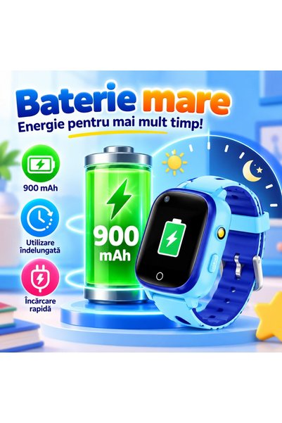Techone Ceas Smartwatch Copii cu Localizare GPS, Telefon T5S Vital Guard, 1.4...
