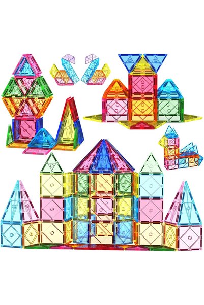 Generic Magnetic Tiles 40PCS 3D Magnet Tiles Building Blocks for STEM Learnin...
