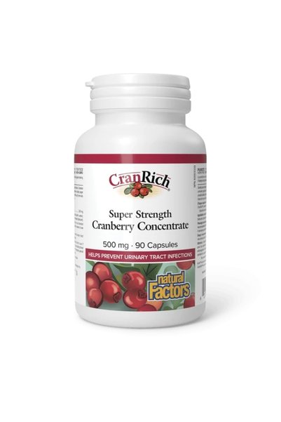 Natural Factors Συμπυκνωμένο Κράνμπερι 500 mg, 90 κάψουλες
