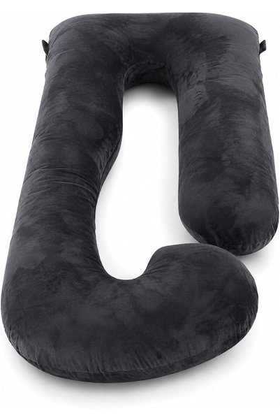Generic J-Shaped Pregnancy Pillow – Full Body U-Shaped Maternity Pillow with ...