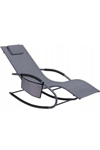 MyOfficeShop Balansoar de grădină tip șezlong 148x63x87 cm, structură din oțe...