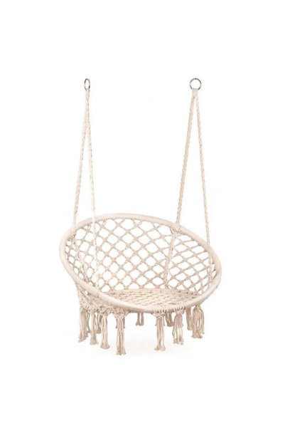 MyOfficeShop Scaun suspendat rotund tip leagăn pentru casă sau grădină, cu fr...