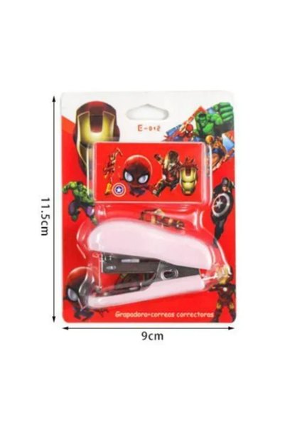 OEM Mini παιδικό συρραπτικό με ανταλλακτικά σύρματα Marvel ροζ Ε-012
