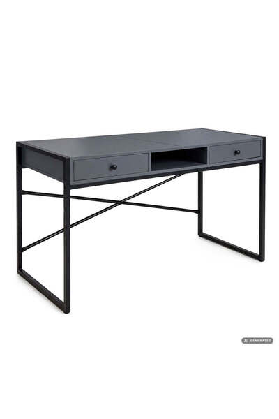 Akord Furniture Factory Birou stil industrial, MDF melaminat, cu 2 sertare și...