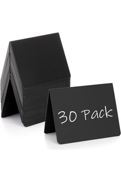 Generic 30 Pack 4 x 3 Inches Mini Chalkboard Signs, Food Labels, Retail Displ...