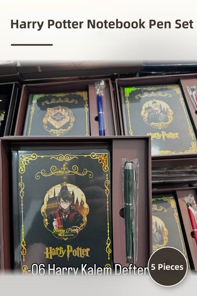 Yenilig 5 Piece Harry Potter Notebook Pen Set
