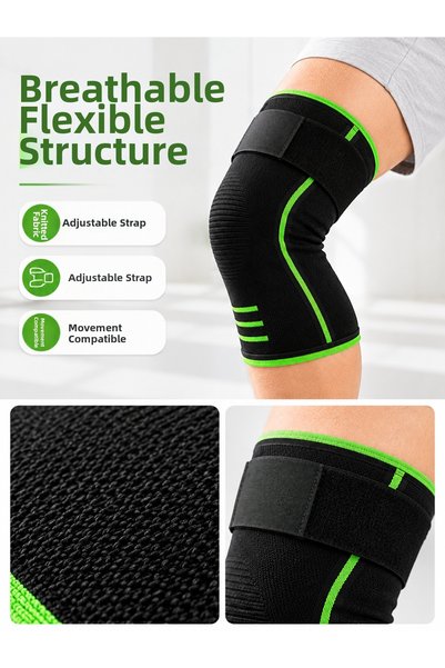 Lisinya Knee Supporter Sports Knee Brace with Flexible Knitted Fabric and Adj...