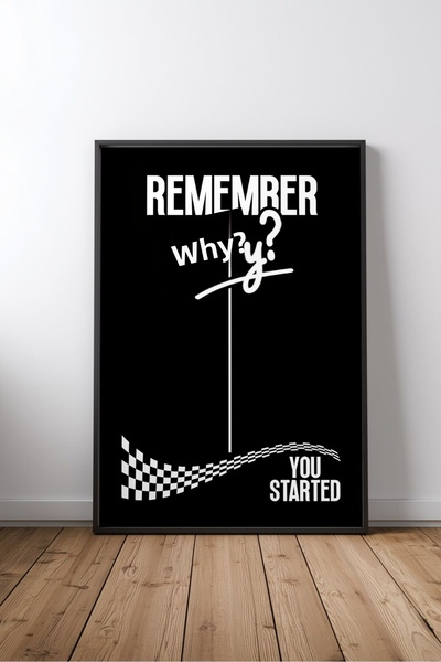 KEYFHOME Remember why you started english motivational quote no 1 framed mdf ...